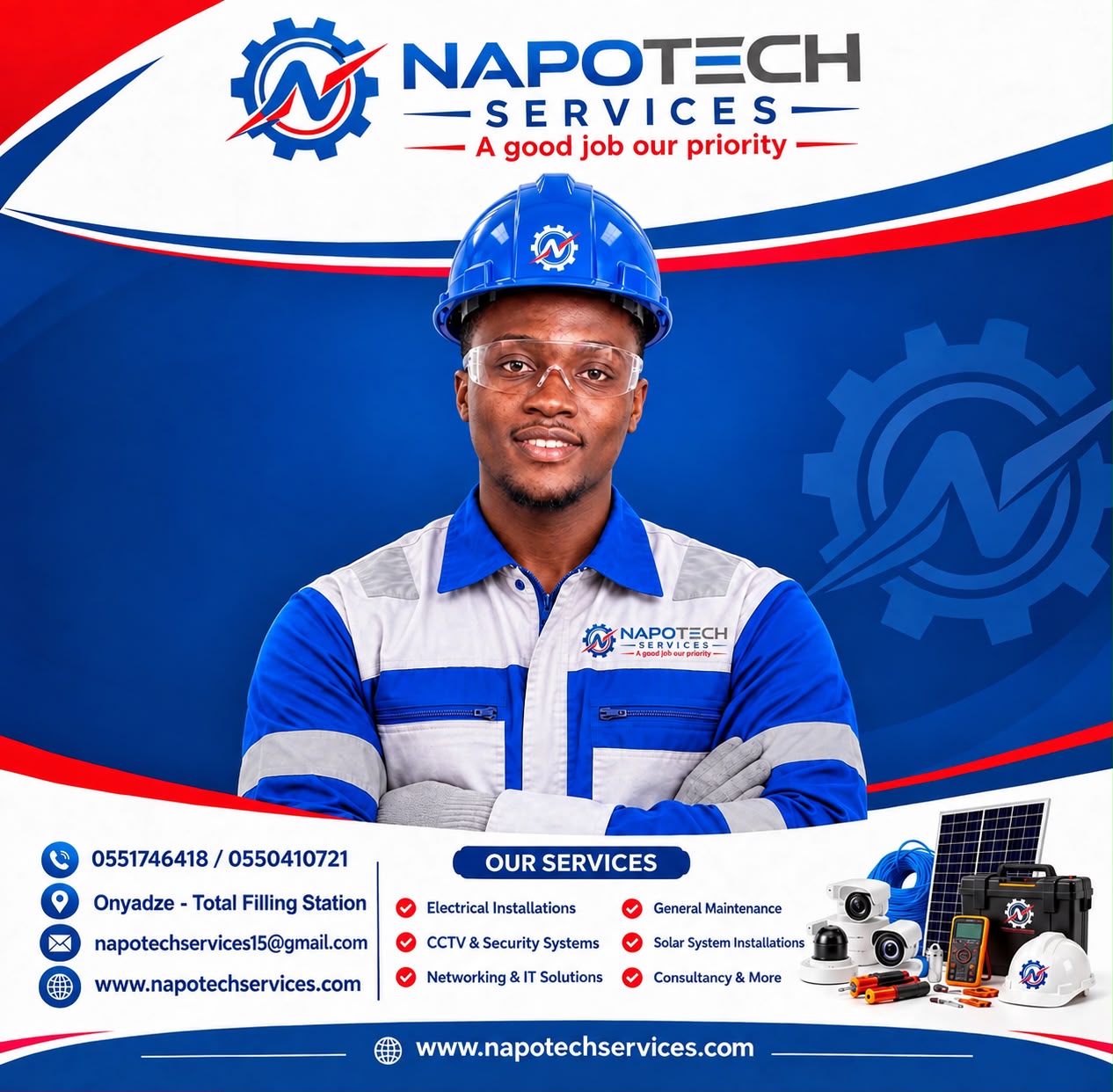 Napotech Services promotional flyer